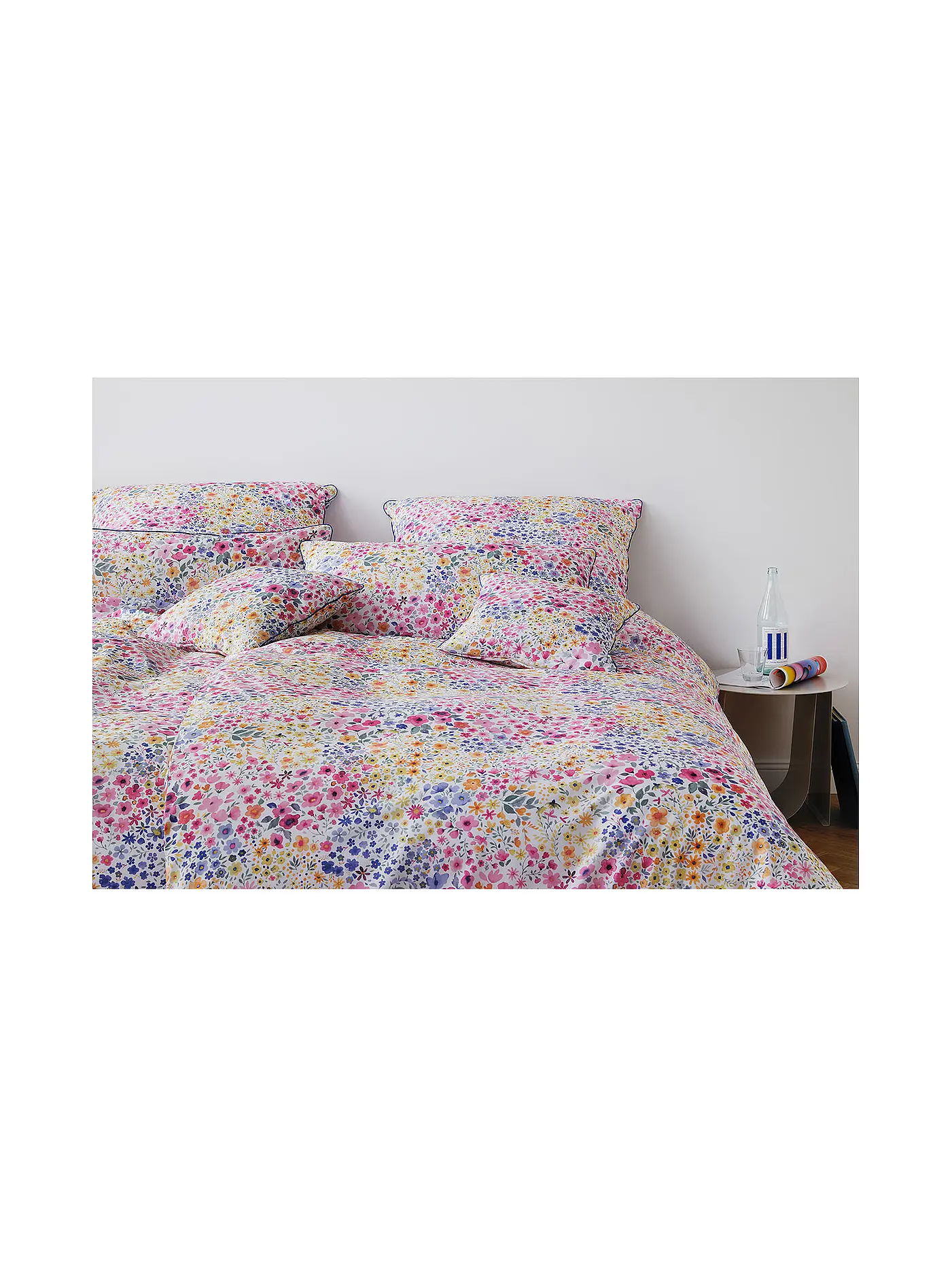 ELEGANTE | Satin Bettwäsche 70x90cm/140x200cm Joy Mintgrün | weiss